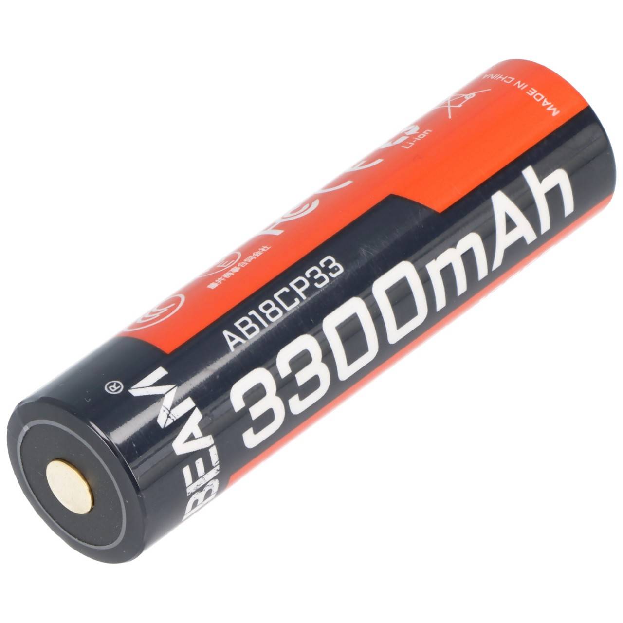 Batteria agli ioni di litio AceBeam 18650 3.100 mAh, 25 A, con circuito di protezione, 69,70 mm x 18,40 mm-2