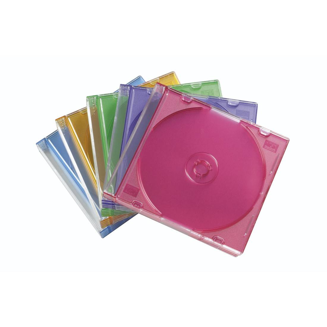 Hama CD Slim Box Pack of 25, Coloured 1 dischi Multicolore (Hama CD/DVD/Blu-Ray Slim Jewel Cases x25, Coloured)-0