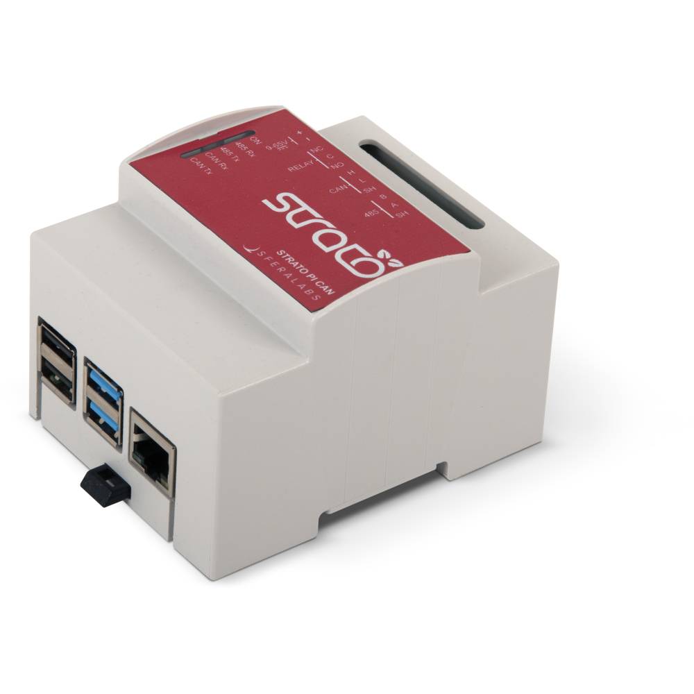 Strato Pi CAN server with Raspberry Pi 3 Model B+ + Strato Pi Fan-2