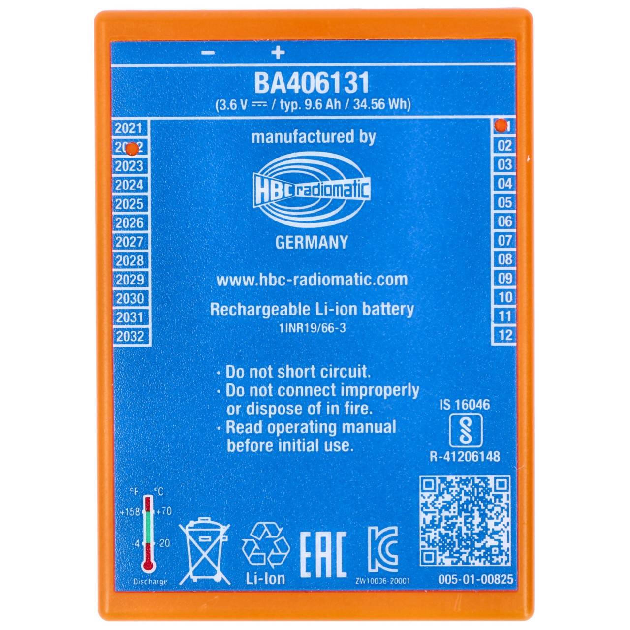 Batteria originale per gru Li-ion 3,7 V 9,0 Ah HBC BA406131-4