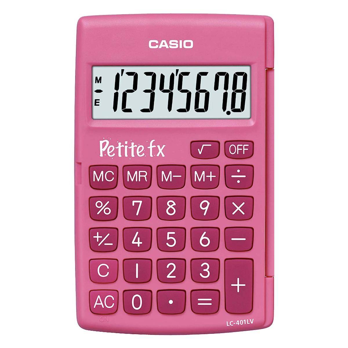 Calcolatrice Casio Rosa Con Display Ad 8 Cifre Portatile Tascabile Fucsia-2