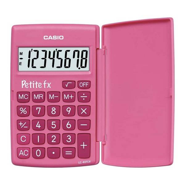 Calcolatrice Casio Rosa Con Display Ad 8 Cifre Portatile Tascabile Fucsia