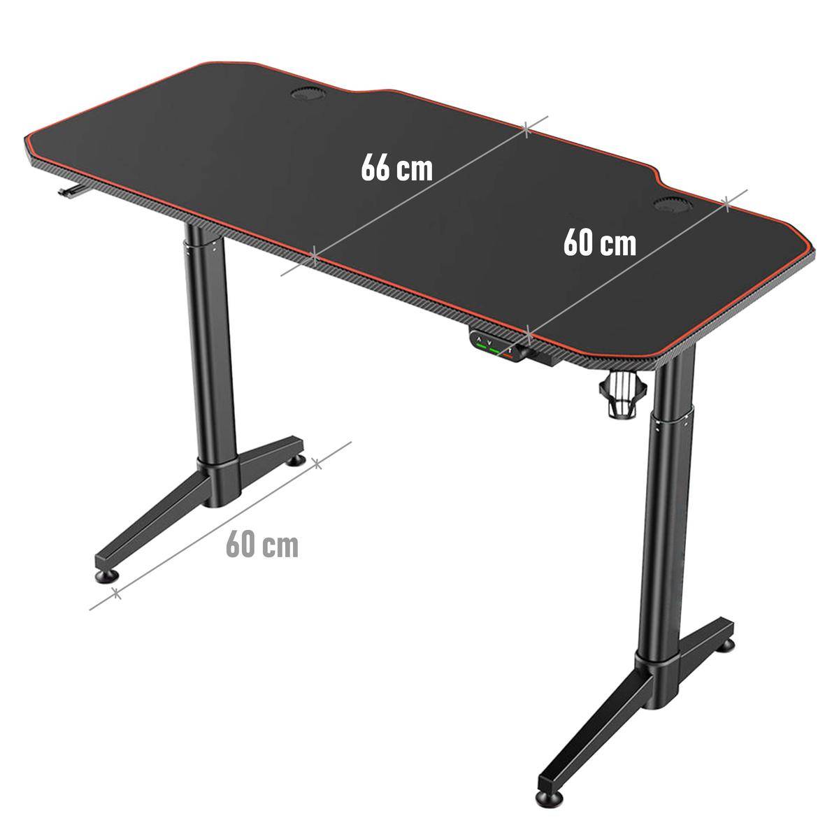 Tavolo Scrivania Da Gaming Xl Motorizzata Regolabile Con Appoggio Cuffie-2