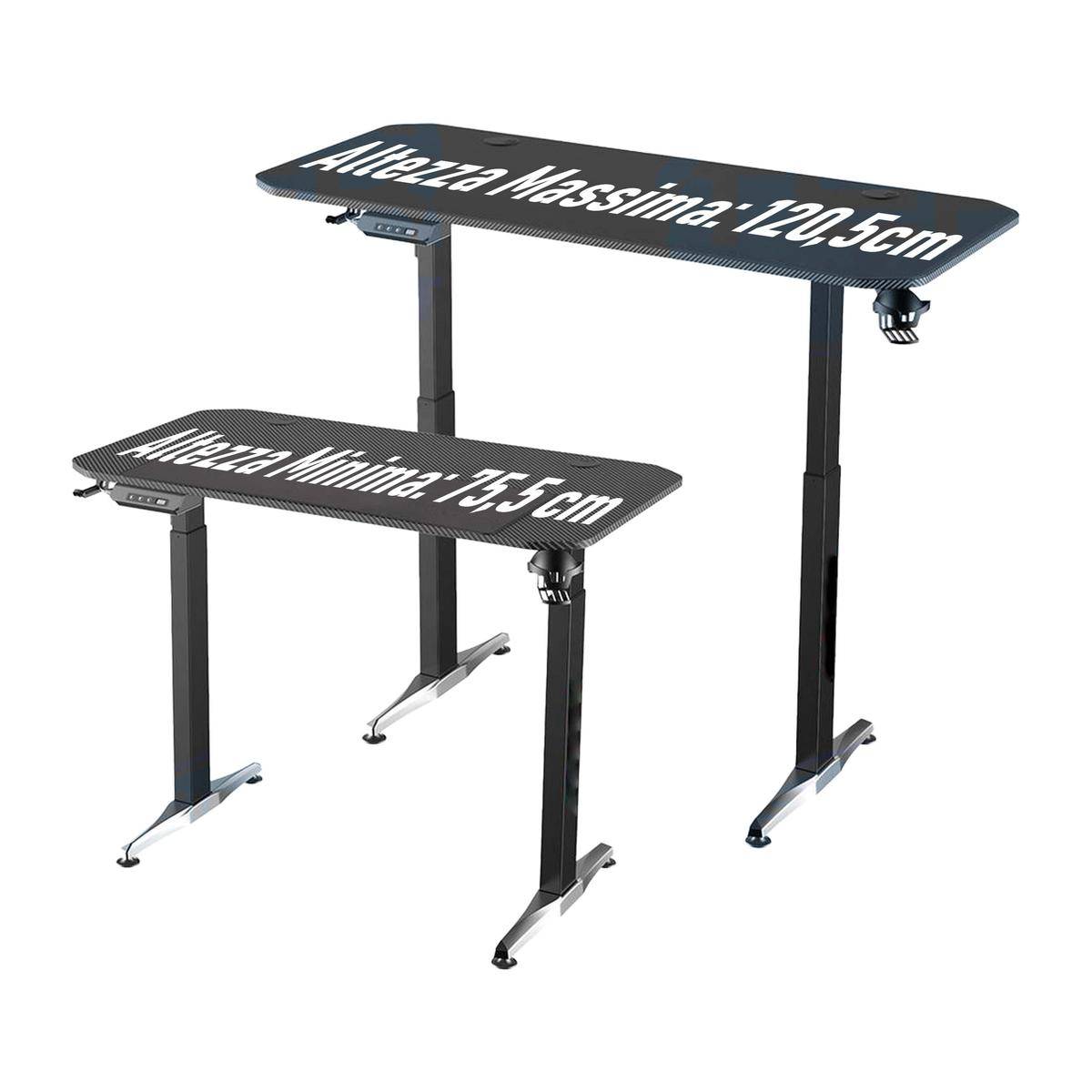 Tavolo Scrivania Da Gaming Xl Motorizzata Regolabile Con Appoggio Cuffie-3