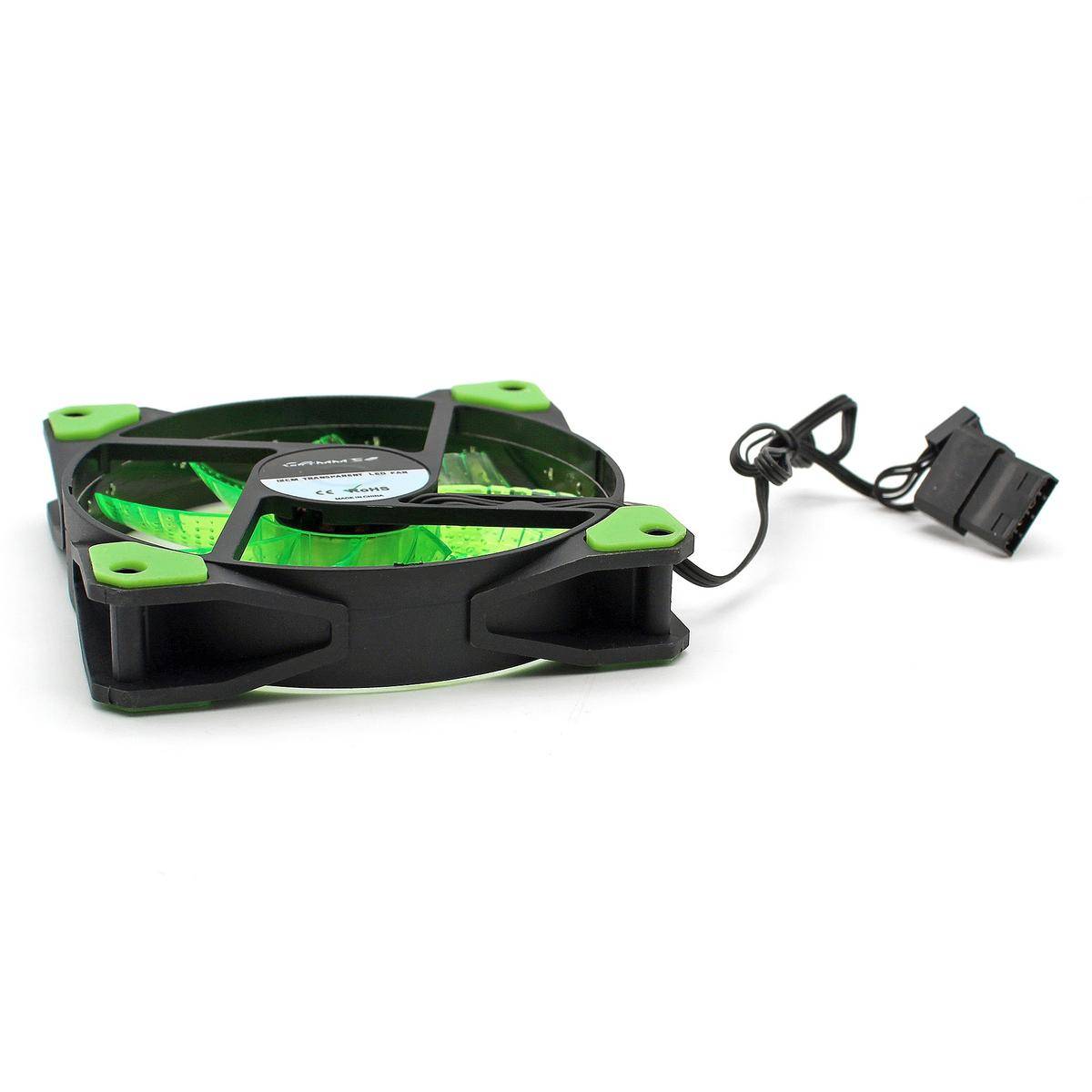 Ventola Aria Raffreddamento Per Case Assemblato Pc Gaming 15 Led Verde 120mm-1