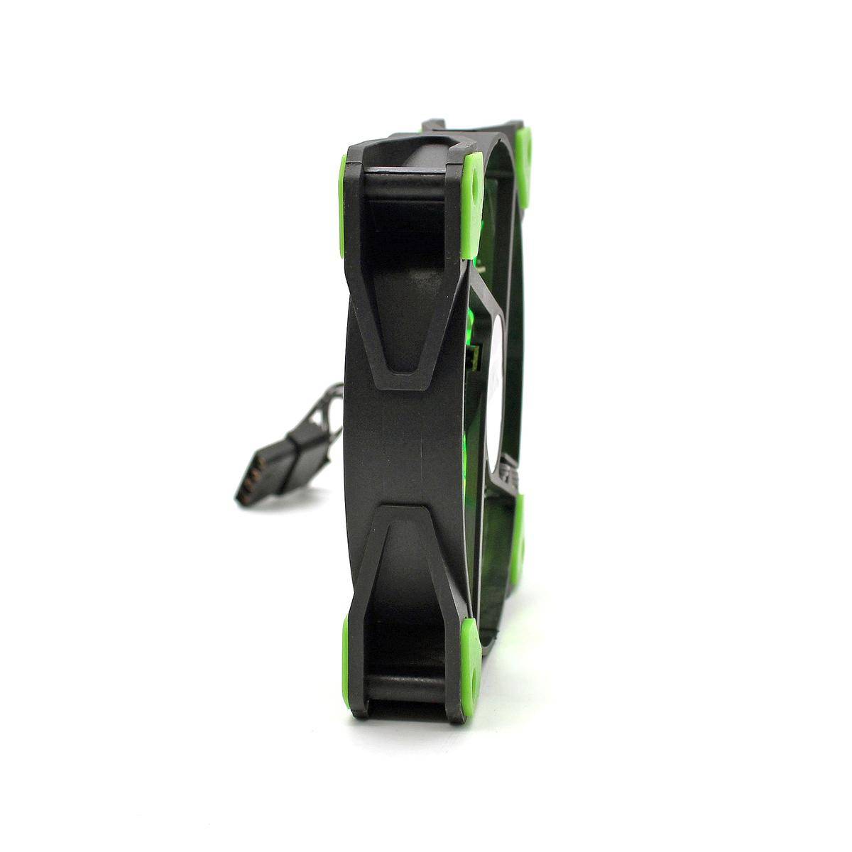 Ventola Aria Raffreddamento Per Case Assemblato Pc Gaming 15 Led Verde 120mm-2