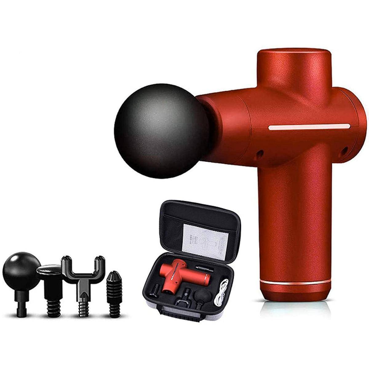 Mini Pistola Massaggiante Muscolare Aldom 5 Testine 4800rpm Da Viaggio Type C-0