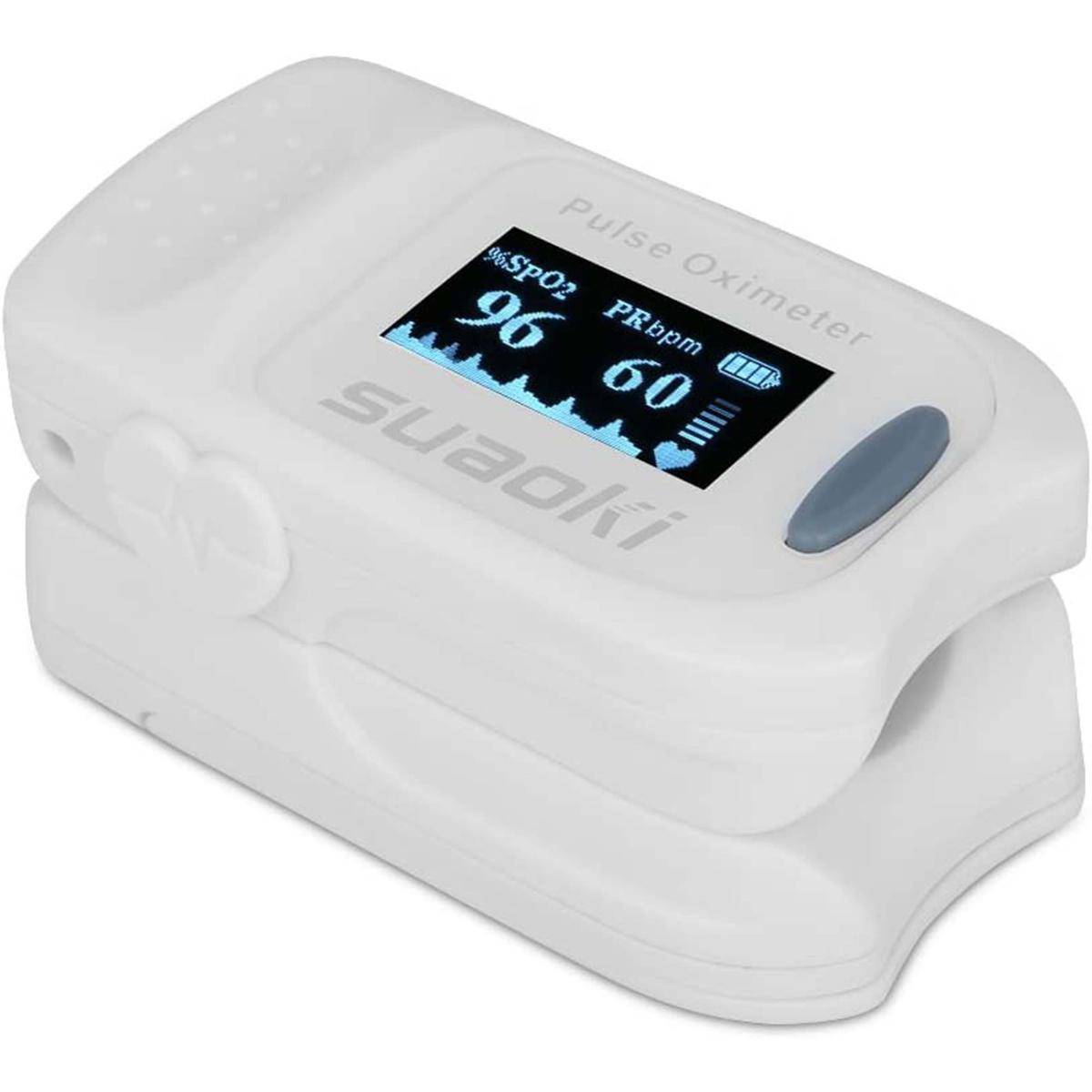 Mini Saturimetro Portatile Misurazione Ossigeno Sangue Dita Pulsossimetro Oled-0
