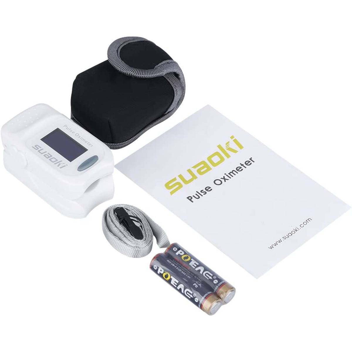 Mini Saturimetro Portatile Misurazione Ossigeno Sangue Dita Pulsossimetro Oled-3