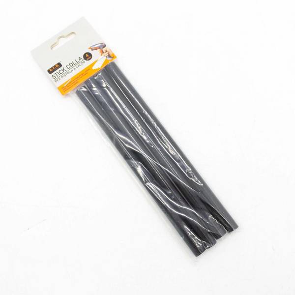 4 X Stick Per Pistola Colla A Caldo Nera 18cm Diametro 11mm Ricarica Nero