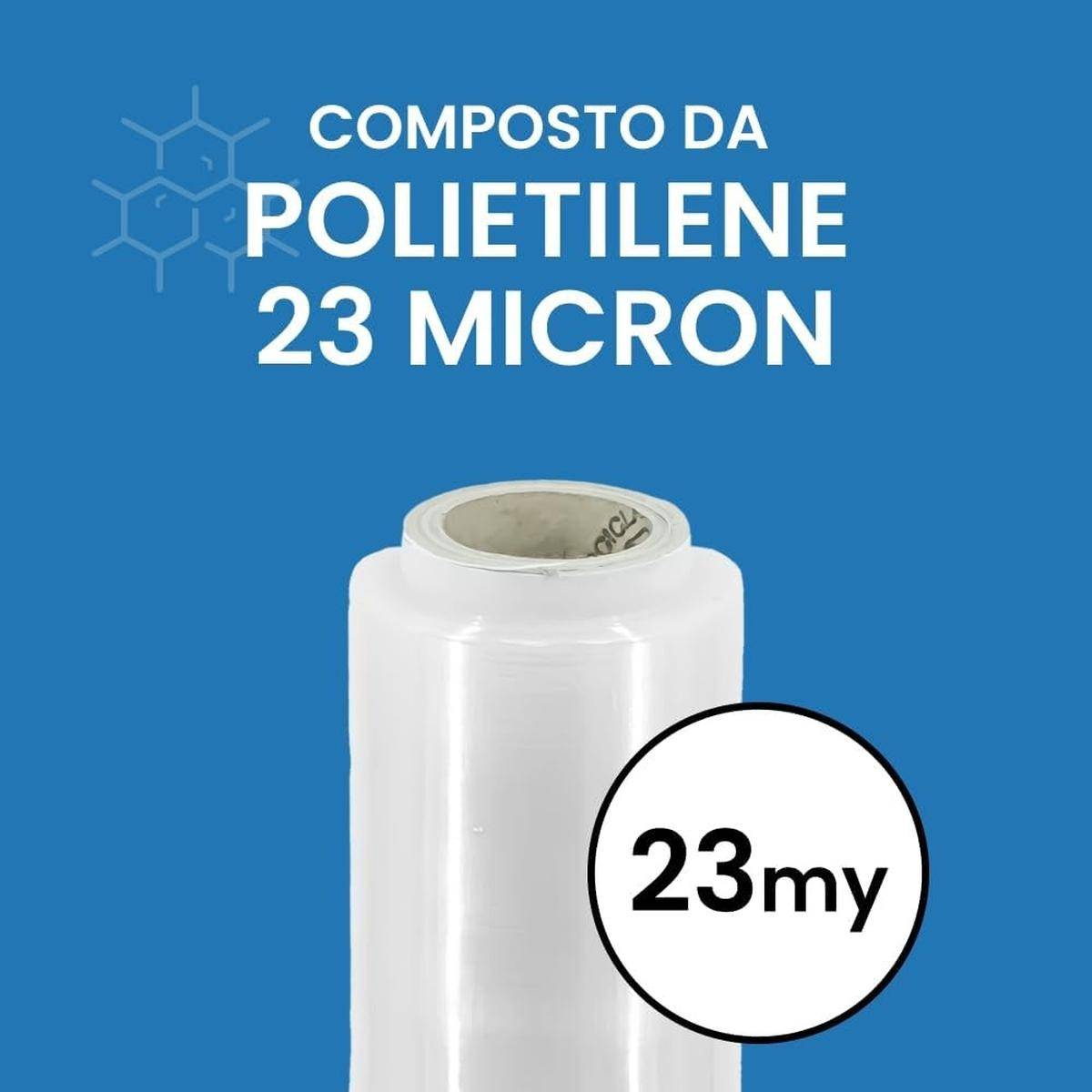 1 X Rotolo Bobina Film Estensibile 50cm Trasparente 2,2kg 160m 23 Micron Pallet-2