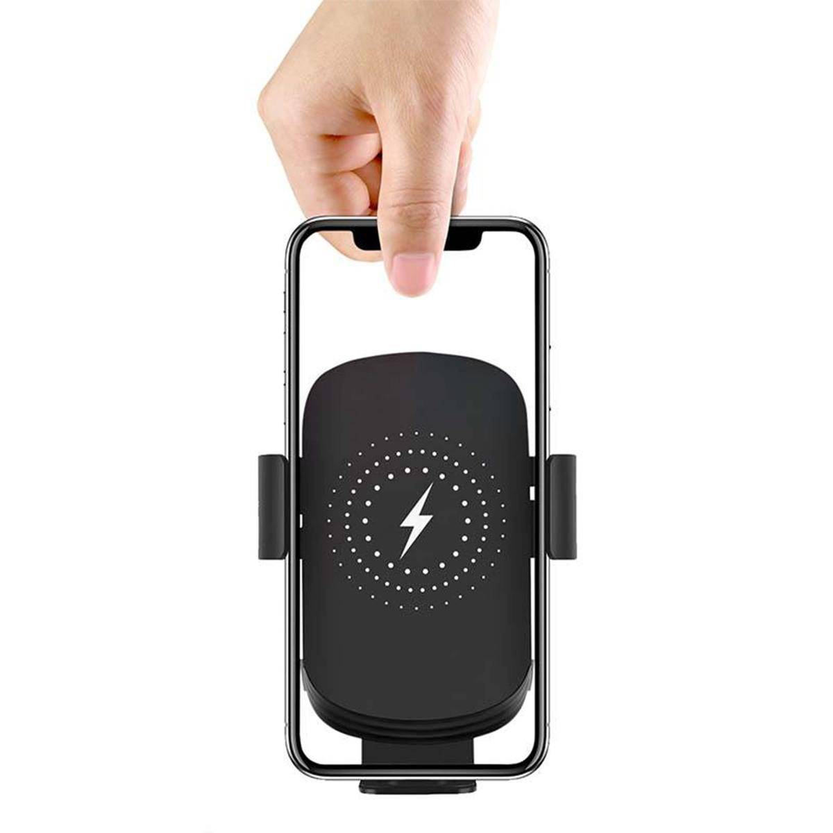 Supporto Smartphone Cellulare Con Ricarica Wireless A Ventosa Rotante Telefono-3