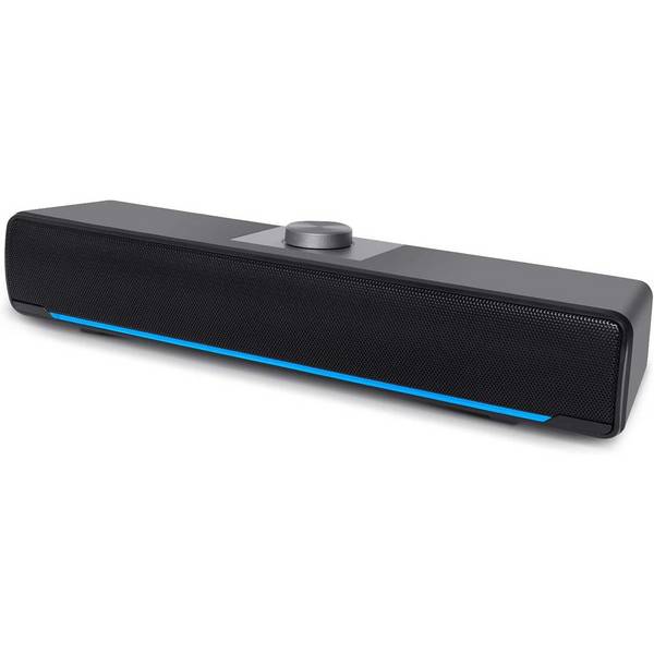 Soundbar Altoparlante Stereo Usb Luce Led Aux 3,5mm Per Pc Desktop Latpop