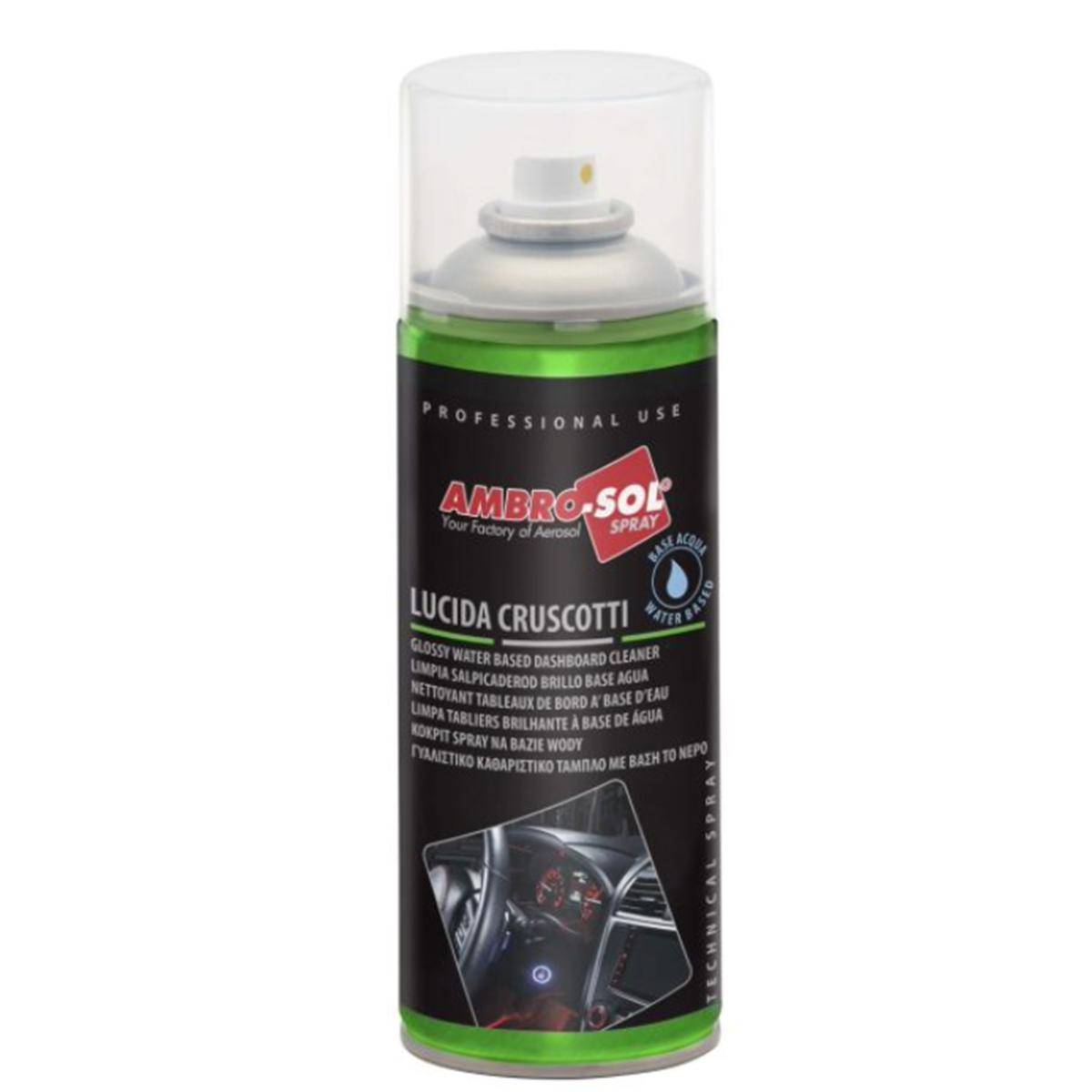 Lucida Cruscotti Spray A Base Acqua Pulizia Interni Auto Plastiche 400ml-0
