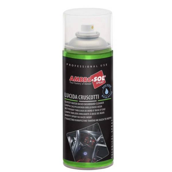Lucida Cruscotti Spray A Base Acqua Pulizia Interni Auto Plastiche 400ml