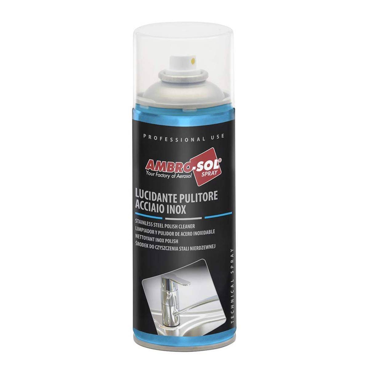 Lucidante Pulitore Acciano Inox Inossidabile Detergente Spray Sgrassatore-0