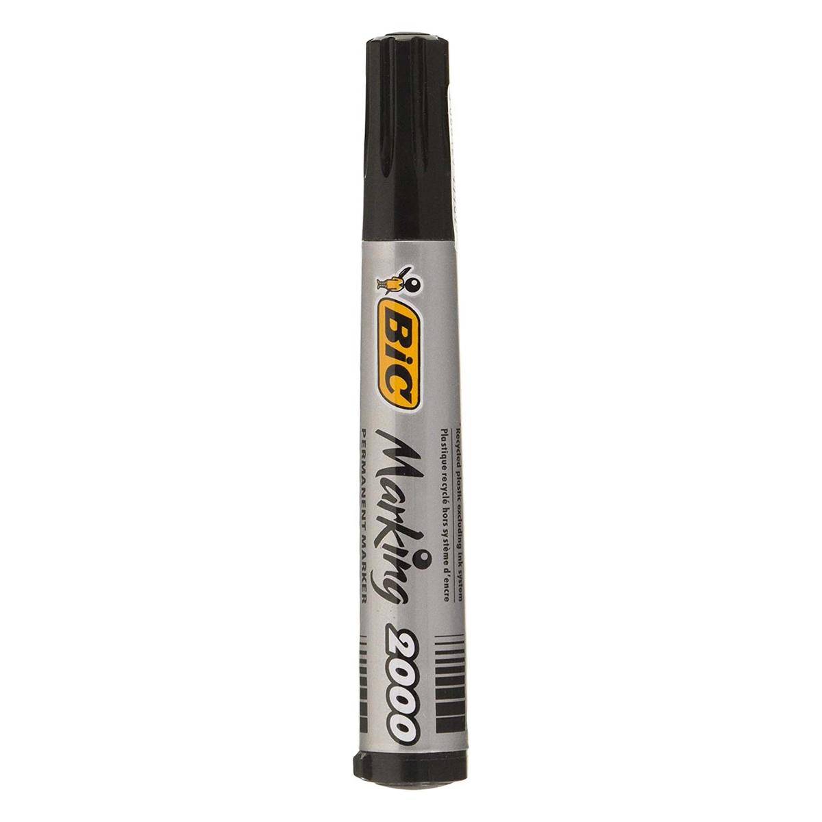 12 X Pennarello Indelebile Nero Bic Marking 2000 17mm Penna Marker-2