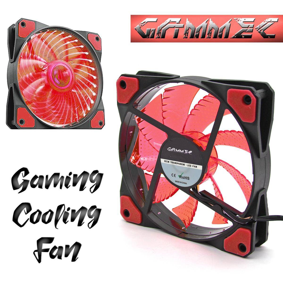 Ventola Aria Raffreddamento Per Case Assemblato Pc Gaming 15 Led Rossa 120mm-0