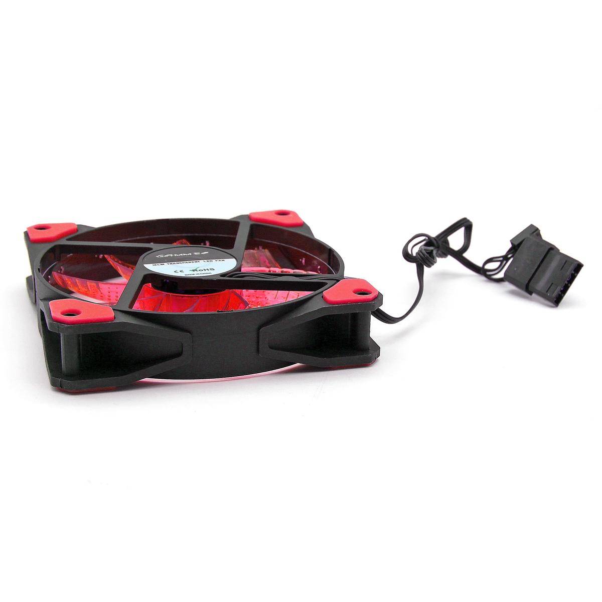 Ventola Aria Raffreddamento Per Case Assemblato Pc Gaming 15 Led Rossa 120mm-2