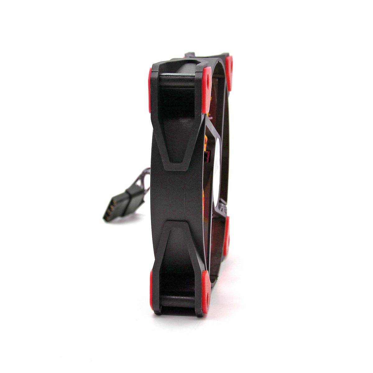 Ventola Aria Raffreddamento Per Case Assemblato Pc Gaming 15 Led Rossa 120mm-3
