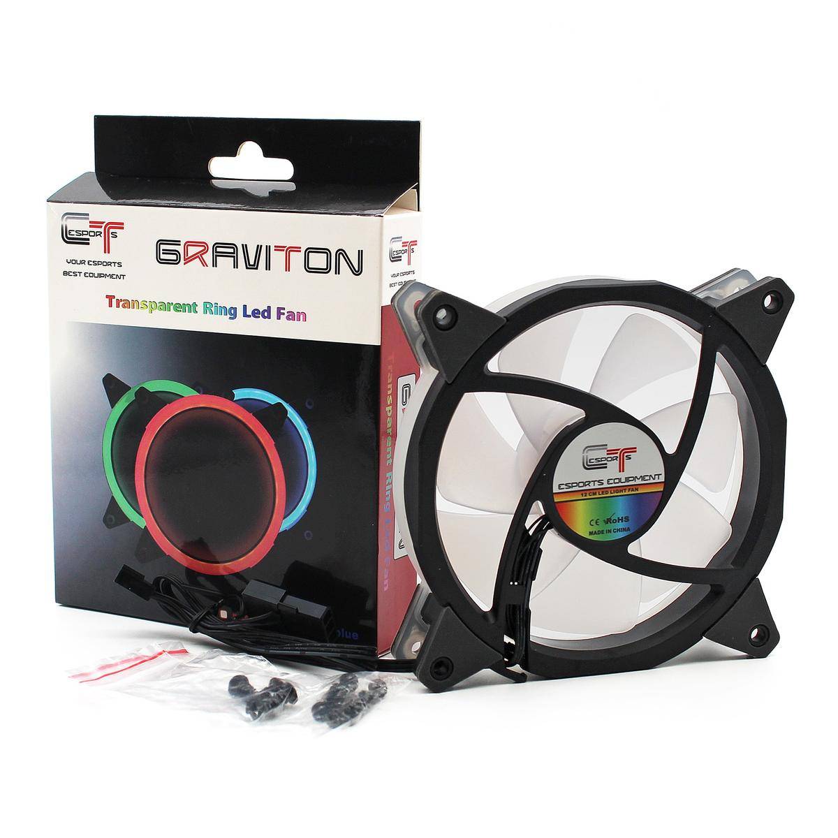 Ventola Aria Raffreddamento Per Case Assemblato Pc Gaming Blu Led 120mm-4