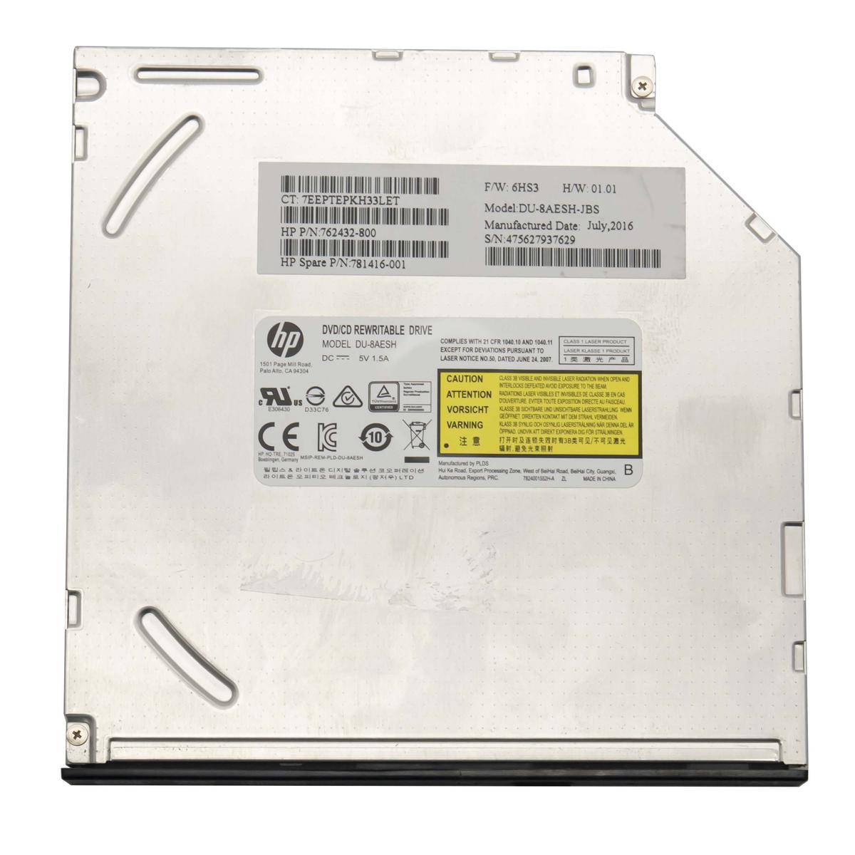 Lettore Masterizzatore Odd Cd Dvd Hp 762432-800 Sata 781416-001 Du-8aesh Slim-2