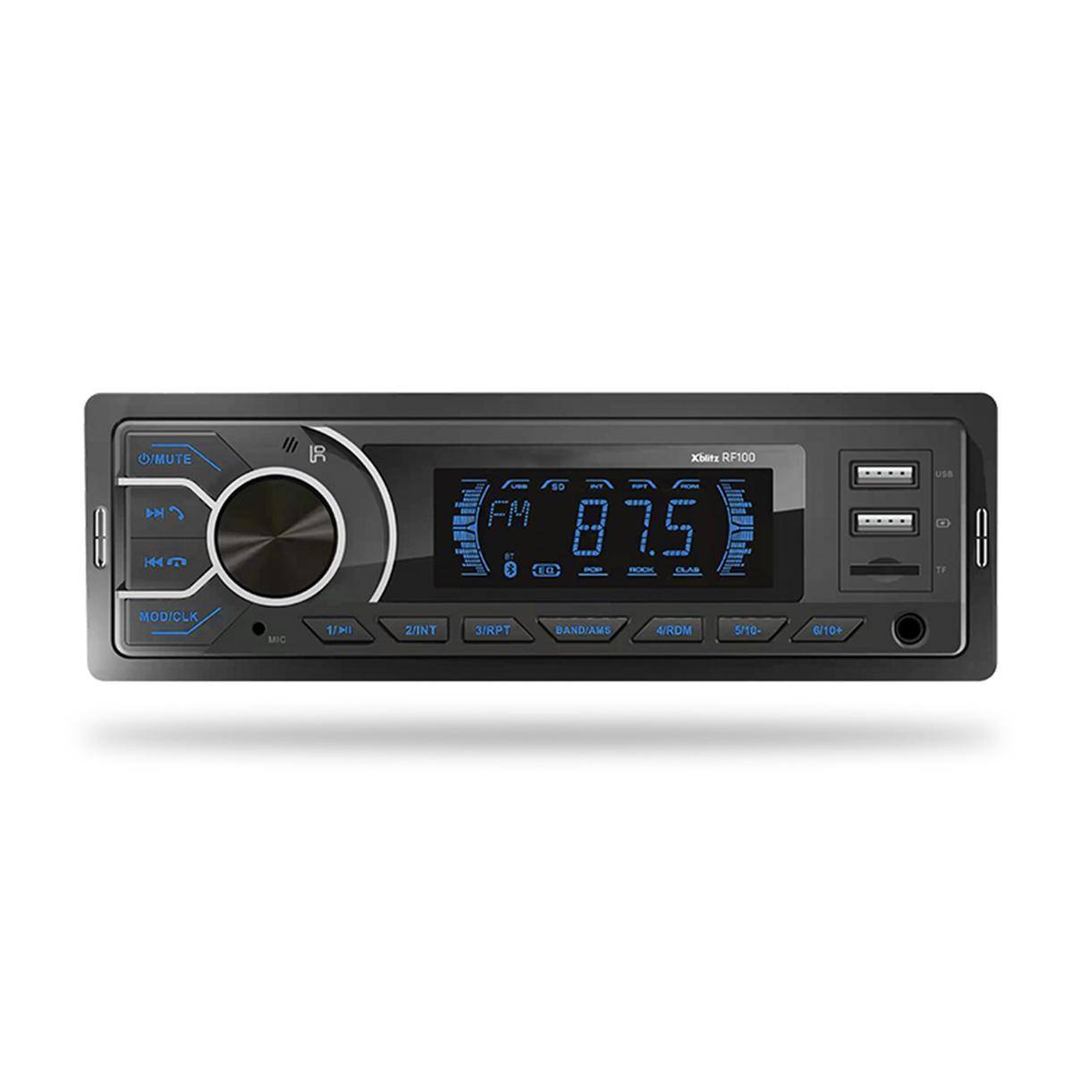 Autoradio Bluetooth Mp3 2 X Usb Microsd Radio Per Macchina 1din Con Microfono-1