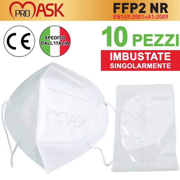 10x Mascherina Ffp2 Certificata Made In Europa Mascherine Certificate Ce1463