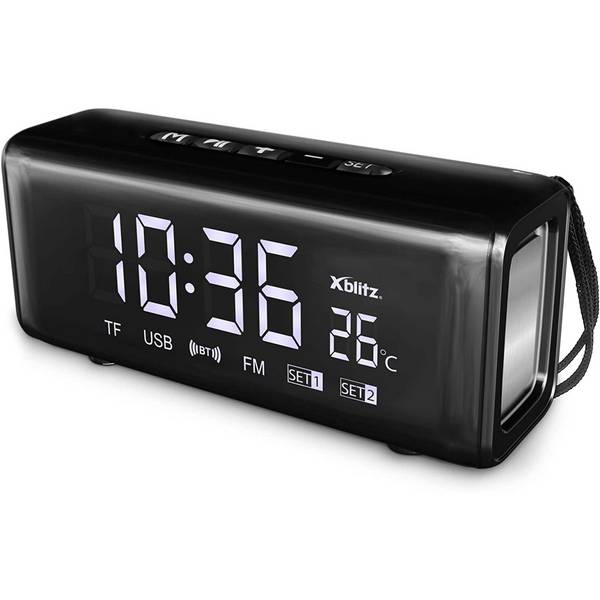 Xblitz Speaker Cassa Bluetooth 5.0 10w Altoparlante Con Orologio E Temperatura