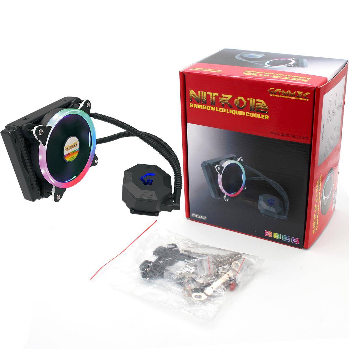 Dissipatore Liquido Gaming Cpu Rgb Intel Lga775 1156 1155 1150 1151 1200 Amd Am3-4