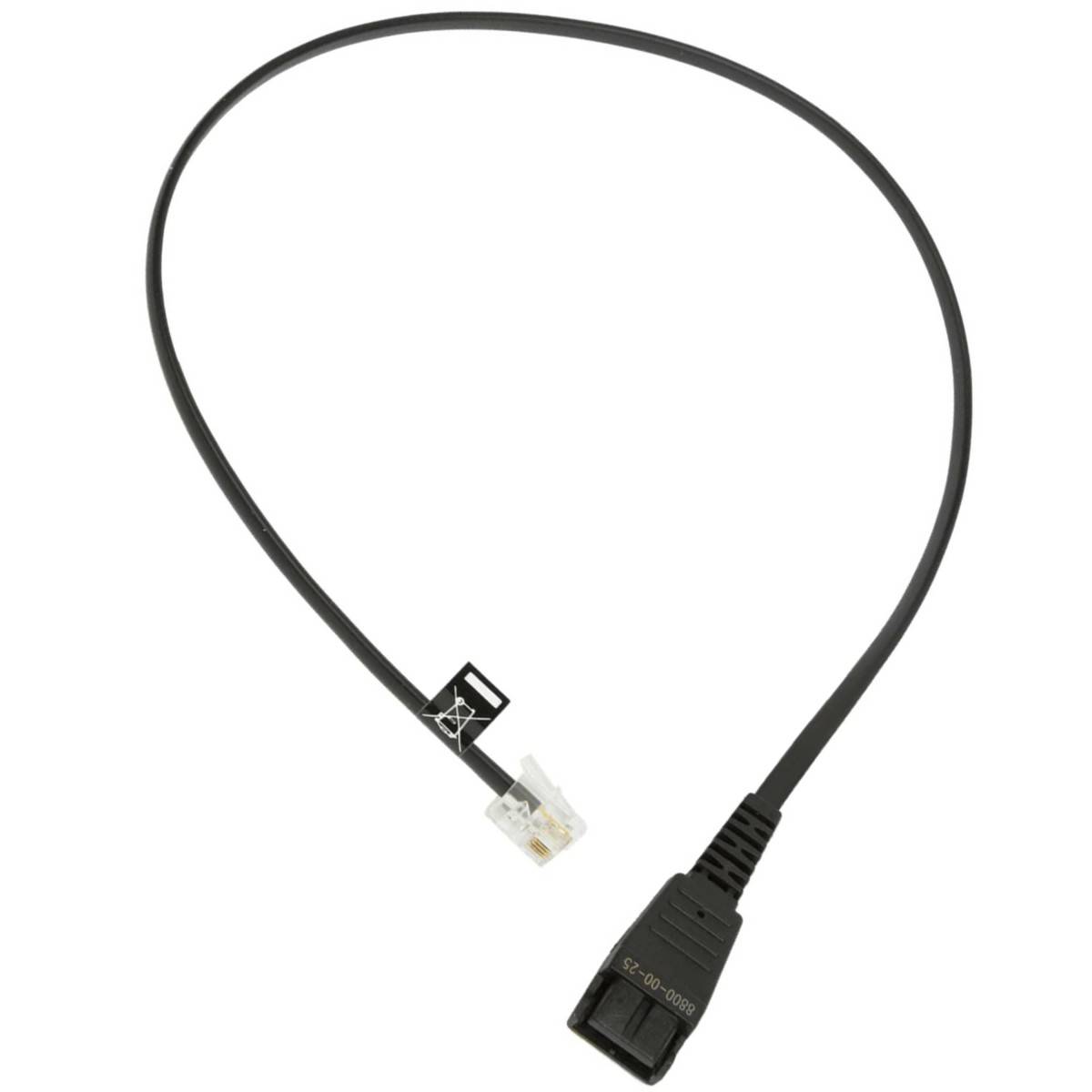 Jabra 8800-00-37 Rj-9 Cavo Adattatore Qd Quick Disconnect Telefono Cuffie Voip-0
