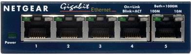 NetGear Prompe GS105 - Switch - 5 Collegamenti - EN, Fast, Gigabit EN - 10Base -t, 100Base -Tx, 1000Base -T (GS105G)-0