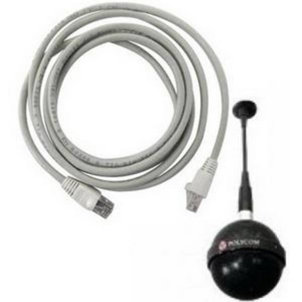 Poly Extended length White "drop cable" for connecting Spherical Ceiling Microphone Array elem