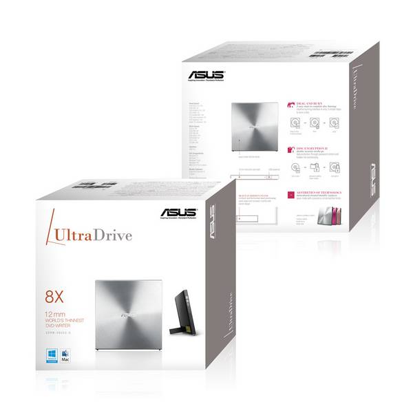 ASUS SDRW-08U5S-U lettore di disco ottico DVD Super Multi DL Metallico