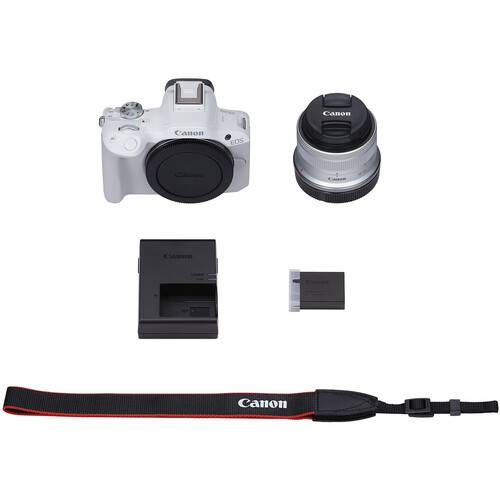 Canon EOS R50 White RF-S 18-45mm F4.5-6.3 IS STM Kit MILC 242 MP CMOS 6000 x 4000 Pixel Bianco-0