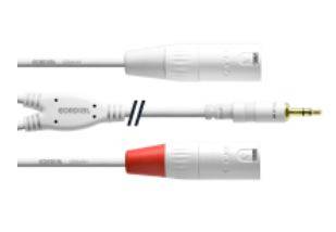 Cordial Audio Cavo adattatore [1x Spina jack da 3.5 mm - 2x Presa XLR] 3.00 m Bianco