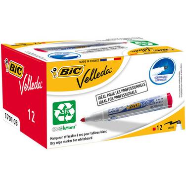 BIC Whiteboard Velleda ECOlutions 1701 evidenziatore 12 pz Rosso