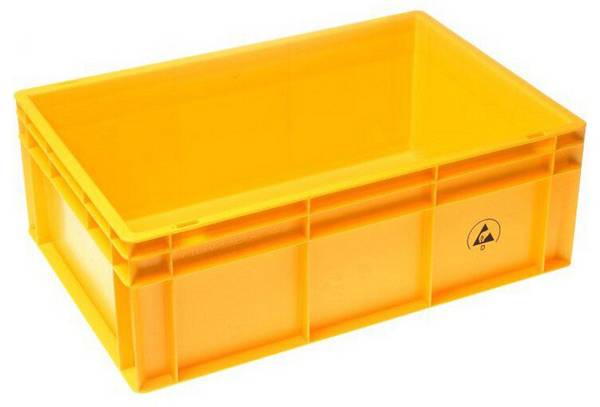 ESD IDP-STAT Contenitore di stoccaggio, conduttivo, giallo, 600 x 400 x 170 mm