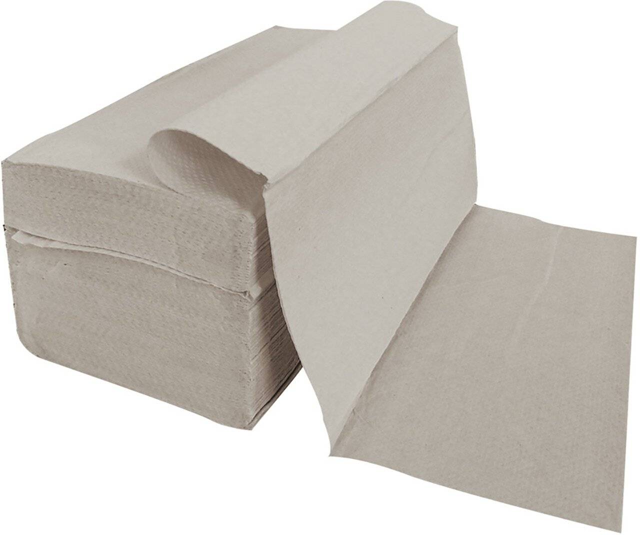 Asciugamani piegati HygoClean, naturale, 1 velo, 25x23 cm, piega a Z 250 pezzi, 100% carta riciclata-0