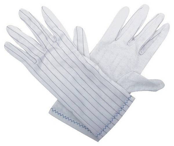 Guanto ESD in poliestere, con borchie in PVC, M