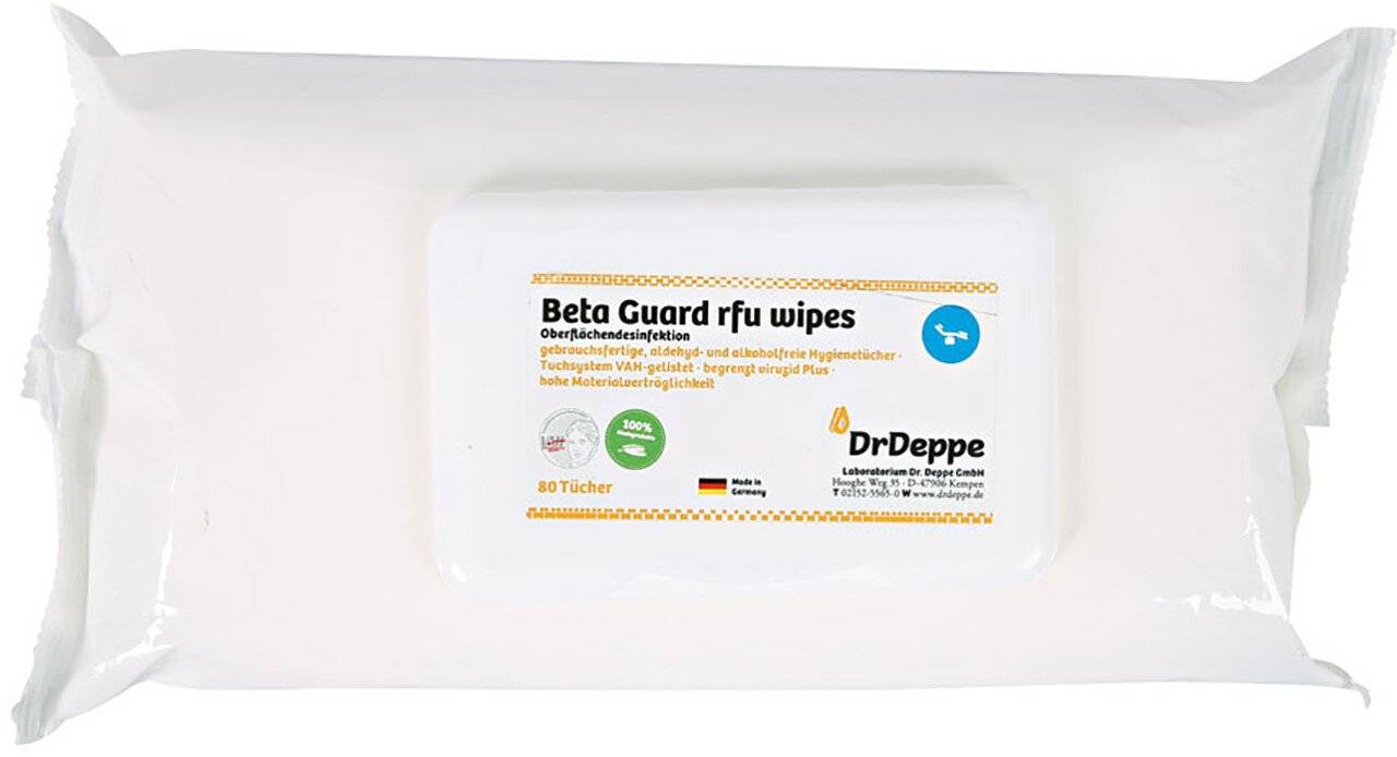 Salvietta per la disinfezione delle superfici BetaGuard RFU, cellulosa senza alcool, 20x20cm, contenuto: 80 pezzi-0