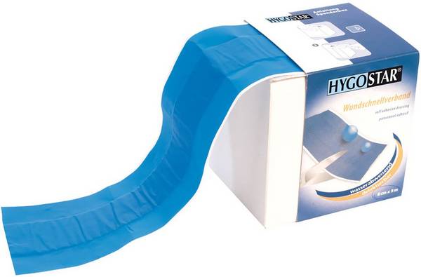 Benda rapida in rotolo PE, blu, 6 cm x 5 m