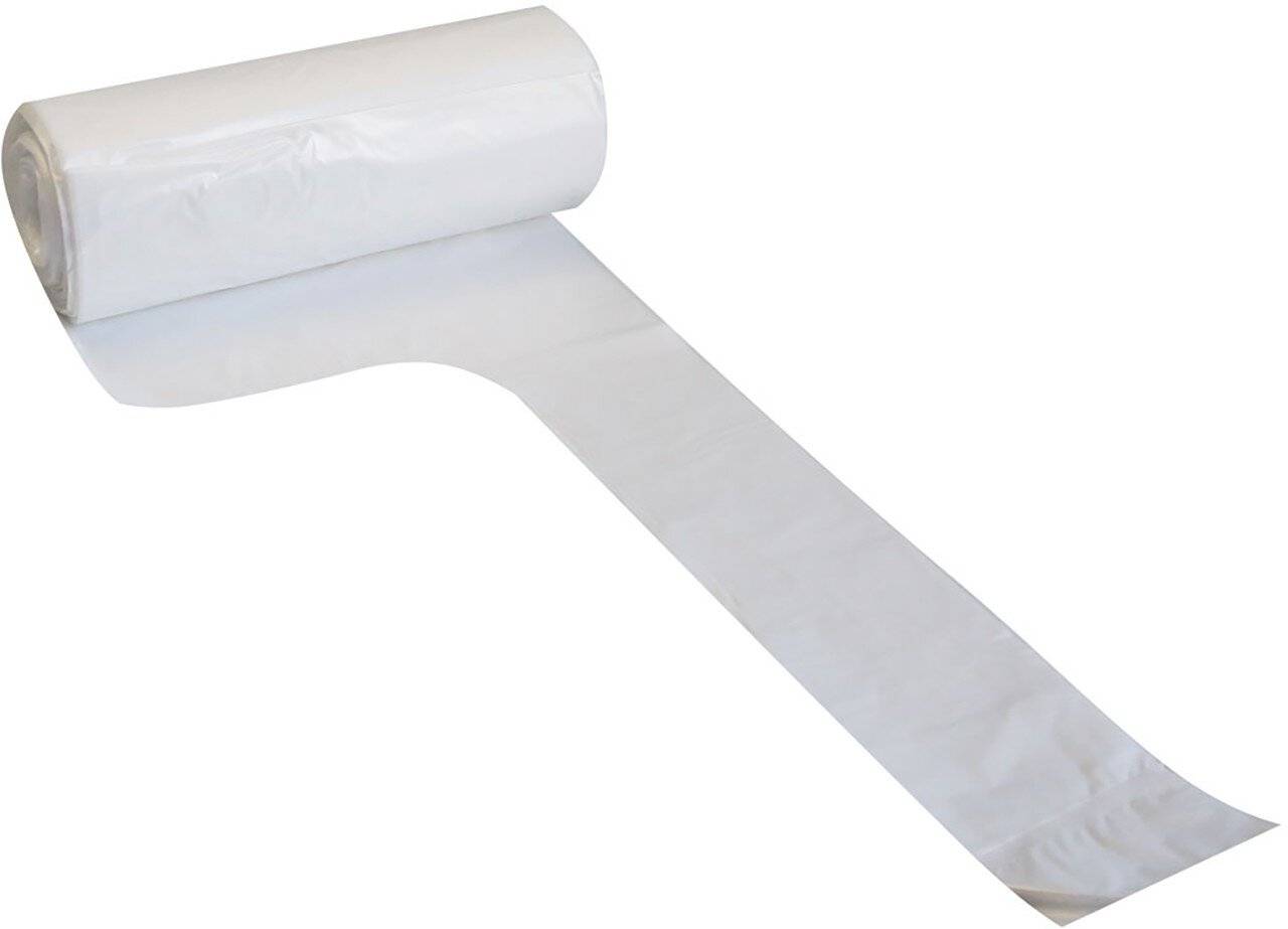 Fodere per bidoni con maniglia, 50l, trasparenti, 15my, 60x72cm, HDPE, 20 pezzi/rotolo-0