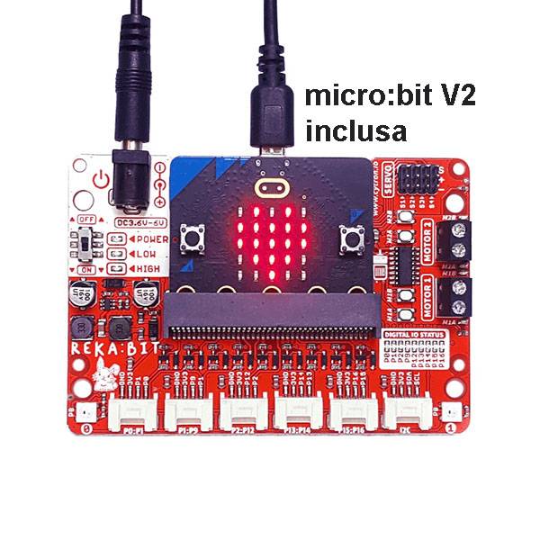 Scheda REKA:BIT per robotica con micro:bit V2-1