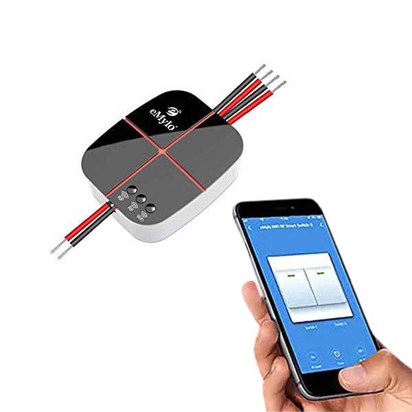 Smart Switch Wi-Fi e RF a 2 canali Wi-Fi gestibile da App, compatibile con Alexa e Google Home-0