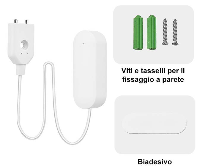 Rilevatore di perdite d'acqua Wi-Fi antiallagamento gestibile da App-3