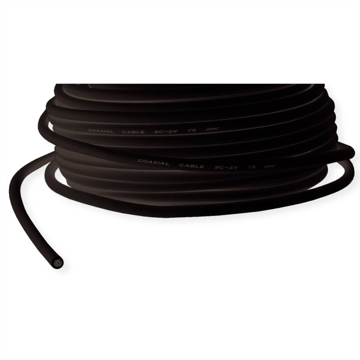 GOOBAY Cavo RG59 75 Ohm 100 mt in bobina Nero 100 m-0