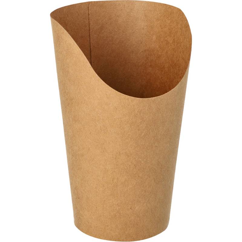 PAPSTAR Wrap-Cup, rund, 470 ml, braun Snackbecher aus ungebleichtem Frischfaserkarton mit - 1 Stück (89229)-0