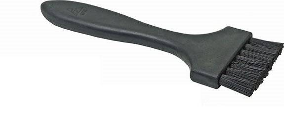 Spazzola piatta ESD dura, setole di nylon, nera, 50 mm-0