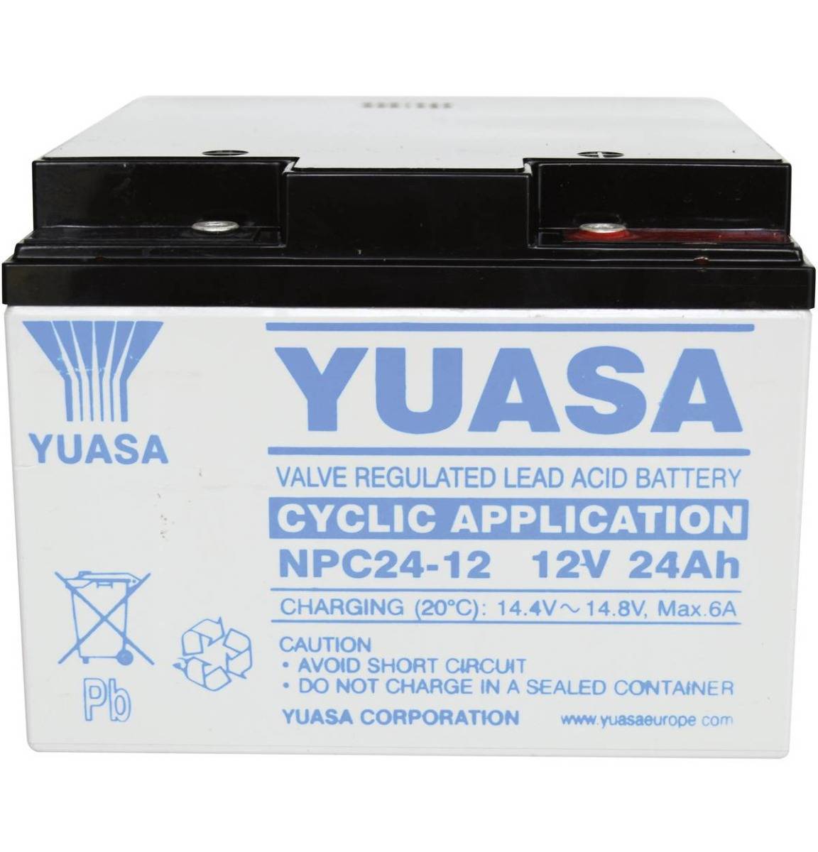 Yuasa NPC24-12 24Ah 12V Batteria ciclica-0